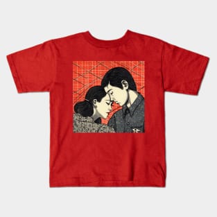 Couple in love. Comic book style Kids T-Shirt